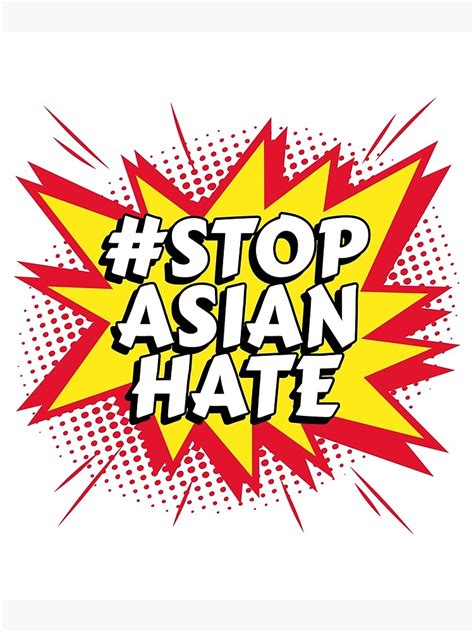 Stop Asian Hate Poster For Sale By Chinichin Redbubble