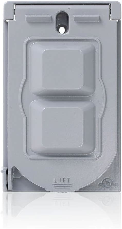 Leviton 0WM1V 0GY Placa para Intemperie de Aluminio para Receptáculo