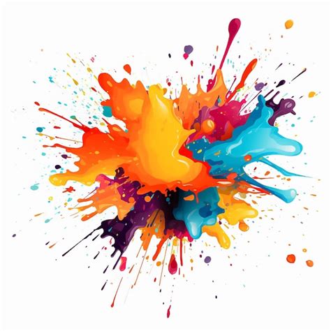 Premium Vector Splatter Spot Stain Splashing Ink Rainbow Spray Dye