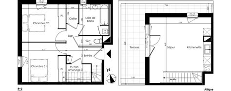 Plan appartement T3 de 64 16 m² neuf au Le Taillan Médoc résidence