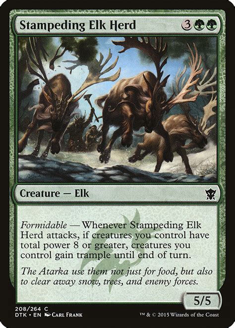 Stampeding Elk Herd Dragons Of Tarkir Magic The Gathering Poromagia