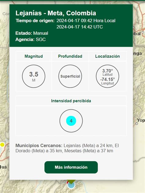 Temblor En Colombia Hoy 17 De Abril De 2024 últimos Sismos Reportados Por El Sgc Infobae