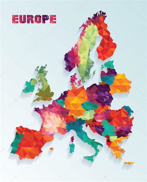 Abstract Europe Map Stock Vector By CamillaCasablanca 64045351