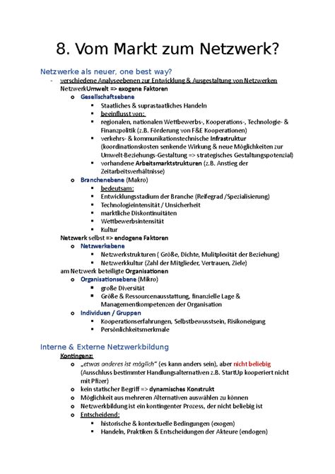 Vom Markt Zum Netzwerk Vom Markt Zum Netzwerk Netzwerke Als