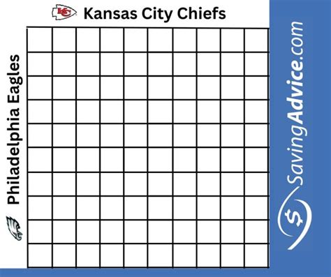 Printable Super Bowl Squares 2023