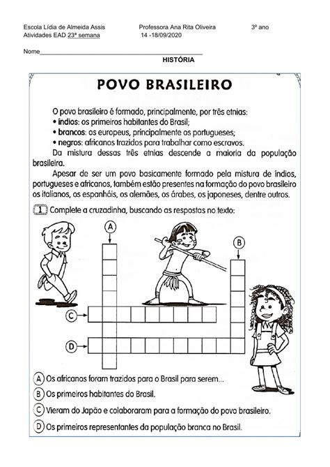 Texto Com Interpretação Sobre A Formação Do Povo Brasileiro