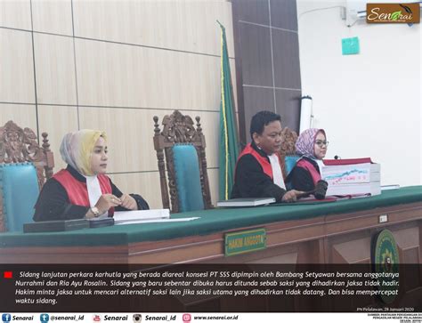 Sidang Pt Sss Dan Alwi Ditunda Karena Saksi Tak Hadir Senarai Or Id