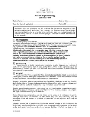 Fillable Online Flexible Sigmoidoscopy Consent Form Fax Email Print