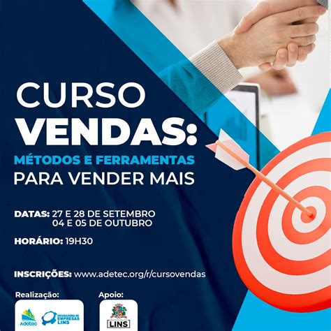 Curso Vendas Métodos e Ferramentas para Vender Mais Adetec Lins