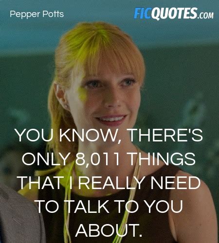 Pepper Potts Quotes - Iron Man 2