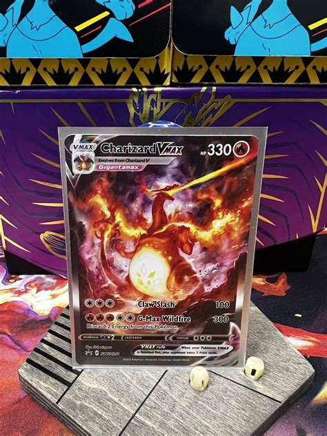 Mavin Pok Mon Tcg Charizard Vmax Swsh Full Art Ultra Rare Black