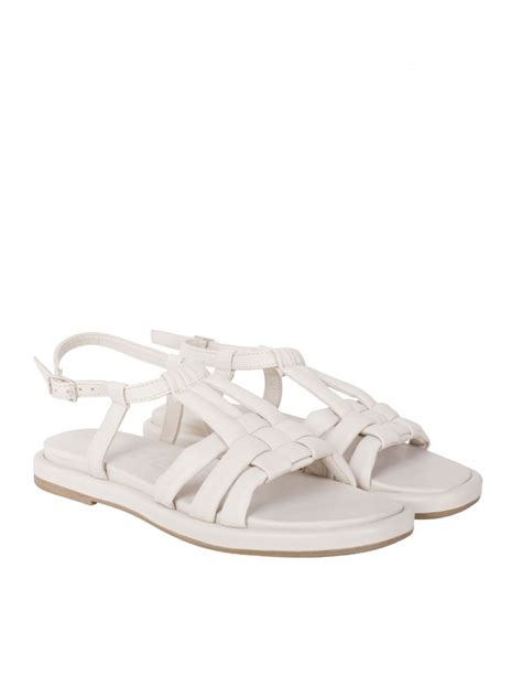 Sandalias Planas Mujer Tiras Beige Pera Limonera