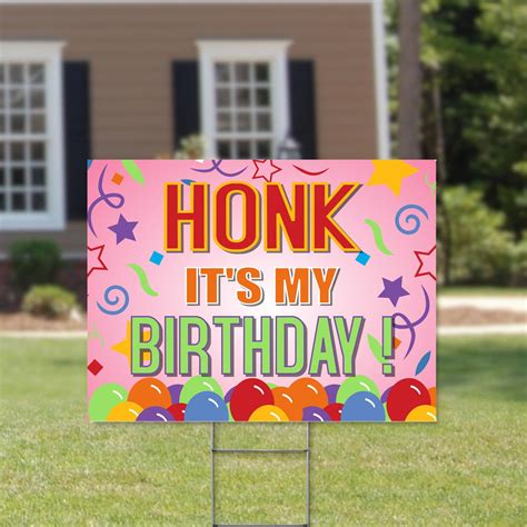 18 X 24 Honk Its My Birthday Yard Sign Etsy