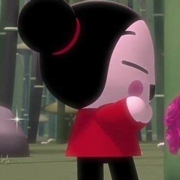 An Animated Character Is Standing Next To Another Character In A Pink