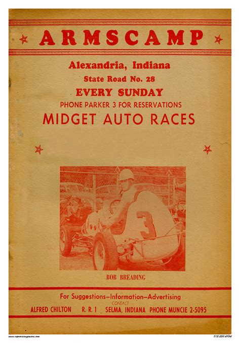 Armscamp Speedway — Vintage Reproduction Racing Posters