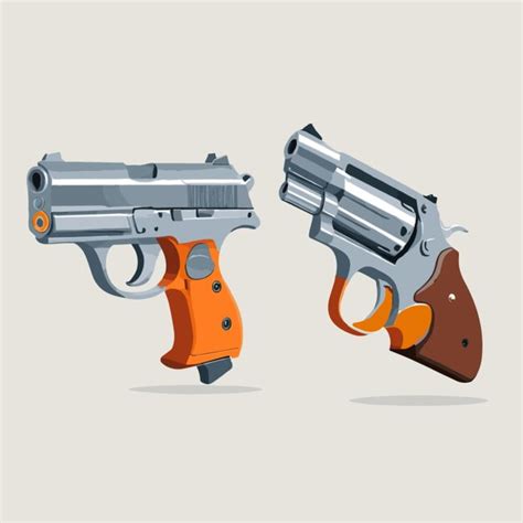 Pistolas Y Pistolas De Mano Vector Premium