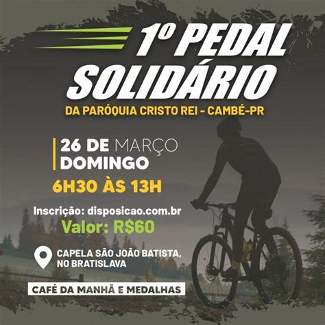 Paróquia Cristo Rei Promove Pedal Solidário Em Prol De Melhorias Na