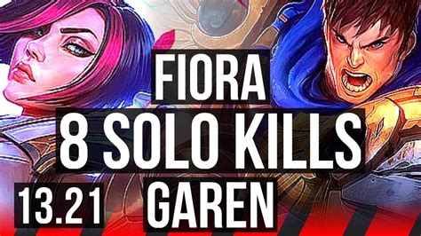 FIORA Vs GAREN TOP 8 Solo Kills 1000 Games 1 0M Mastery BR