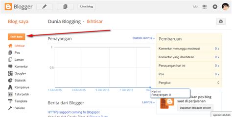 Cara Mudah Memulai Membuat Blog Gratis Di Blogger Lengkap Blog Kibe