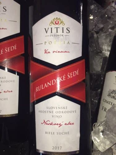 Vitis Pezinok Poézia Rulandské Šedé Neskorý Zber Vivino US