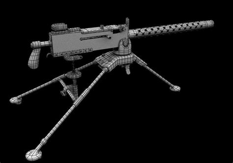 M1919 Browning Machine Gun 3d Model Cgtrader