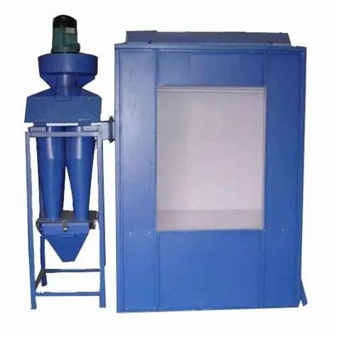 Steel Electrostatic Multi Cyclone Powder Coating Booth Cross Flow Type