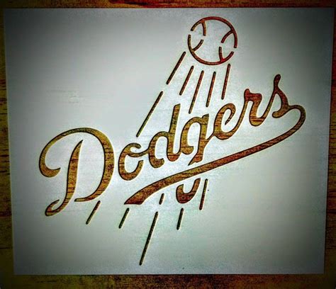 Los Angeles Dodgers Stencil 10x12 - Etsy | Stencils, Dodgers, Los ...