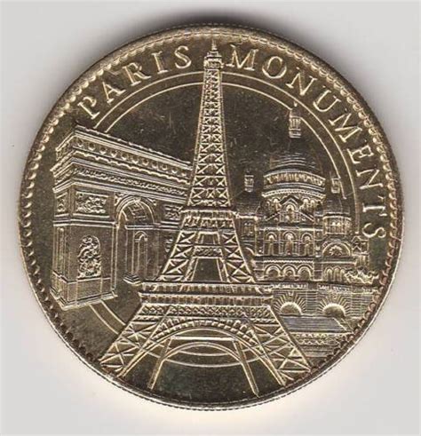 A Token Medaille Arthus Bertrand Paris Monuments Eiffel