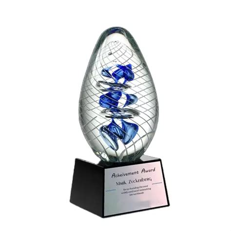 Noble Newest Design Egg Hand Blown Glass Art Award Buy Art Glass Egg Award Art Glass Spiral