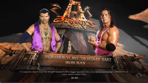 Wwe K Razor Ramon Vs Bret The Hitman Hart Youtube