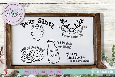 Dear Santa Cookies For Santa Tray Svg Cut Files Design Bundles