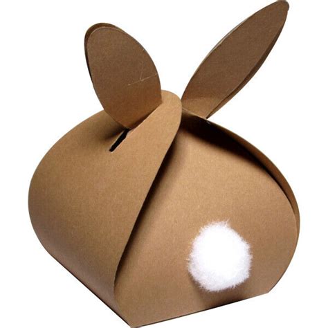 Bastelset Hasen Geschenkbox vorgedruckt 5 Stück DIY Ostern basteln