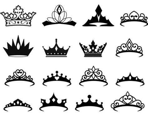 Crown Svg Bundle Queen Crown Svg King Crown Svg Princess Etsy Tiara