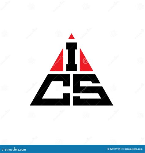 ICS Triangle Letter Logo Design With Triangle Shape. ICS Triangle Logo ...