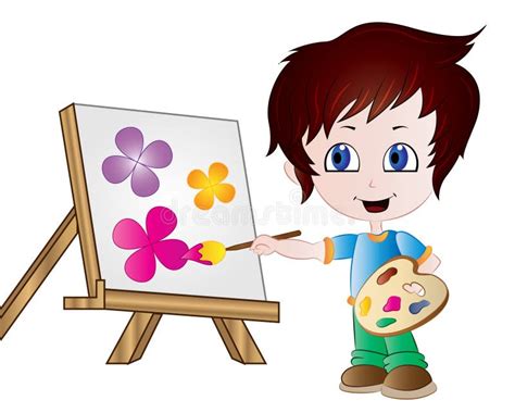 Pintor Clipart Dos Desenhos Animados Ilustra O Do Vetor Ilustra O