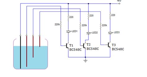 Block Diagram Of Water Level Indicator Using Transistor Bloc