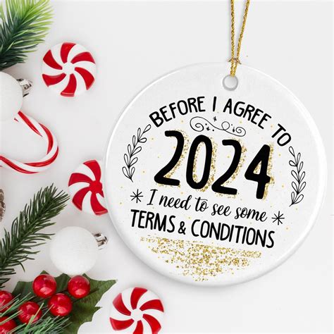 2024 Christmas Ornament Funny Gas Ornaments Inflation Stocking Stuffer Before I Agree To