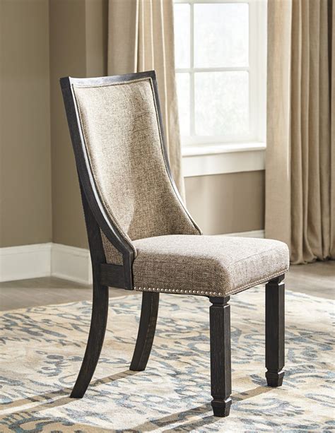 Gray Brown Upholstered Dining Chairs Set Of Tyler Creek In