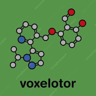 Voxelotor Sickle Cell Disease Drug Molecule Stock Image C