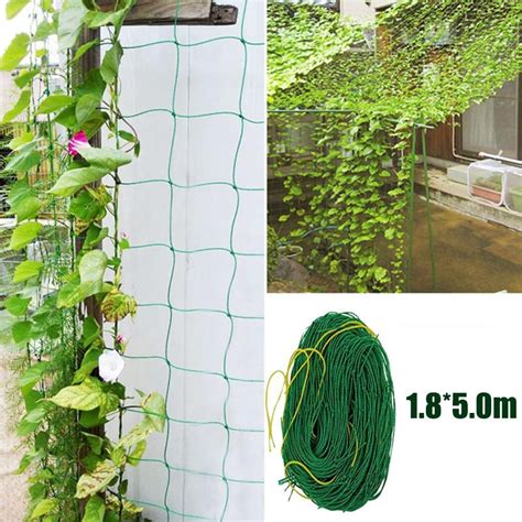 Nylon Plant Grow Fence Net Trellis Netting Garden Support Climbing Creeper Green 1 8mx5m