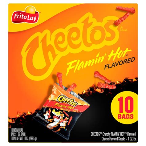 Save Mart Cheetos Cheese Flavored Snacks Flamin Hot Flavored Crunchy