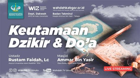 Live Bacaan Do A Dalam Tasyahud Ustadz Rustam Faidah Lc Youtube