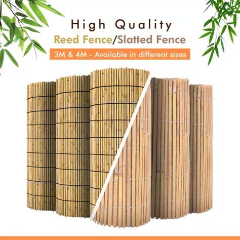 SLAT REED GARDEN Fencing Bamboo Fence Panel Screening Roll Outdoor