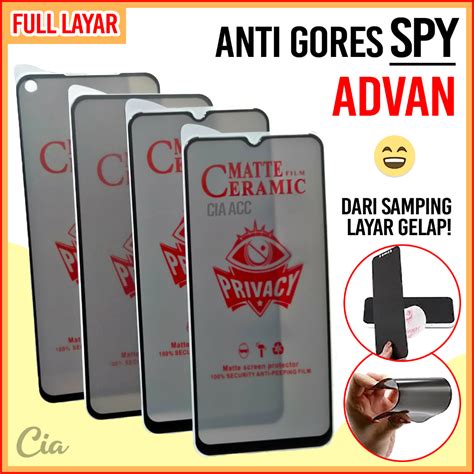 Jual Anti Gores SPY Advan GX G5 Elite G9 Pro Hitam Gelap Keramik