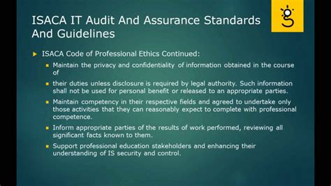 Isaca It Audit And Assurance Standards Guidelines Youtube