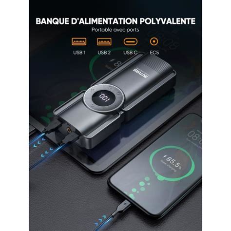 Buture Booster De Batterie Compresseur D Air 2500A 20000mAh Chargeur