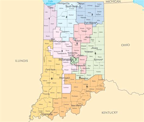 Indiana State Representative District Map Printable Map - Bank2home.com