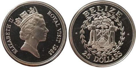 Dollars Elizabeth Ii Royal Visit Belize Date Numista