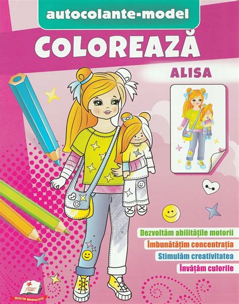 Coloreaza Alisa Autocolante Model Pdf Autor Msbook Ro