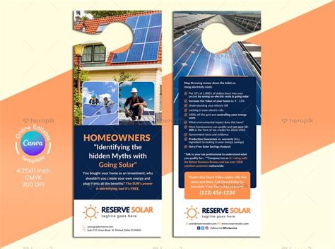 Solar Panel Cleaning Service Web Banner Canva Template Heropik